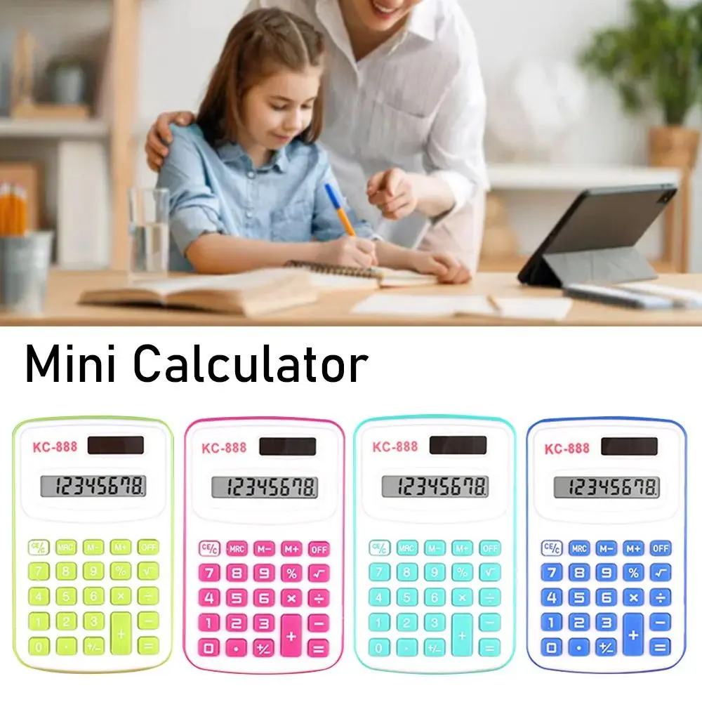 Arithmetic Calculator Mini Portable Math Calculator For Office Accounting School Students Color Random