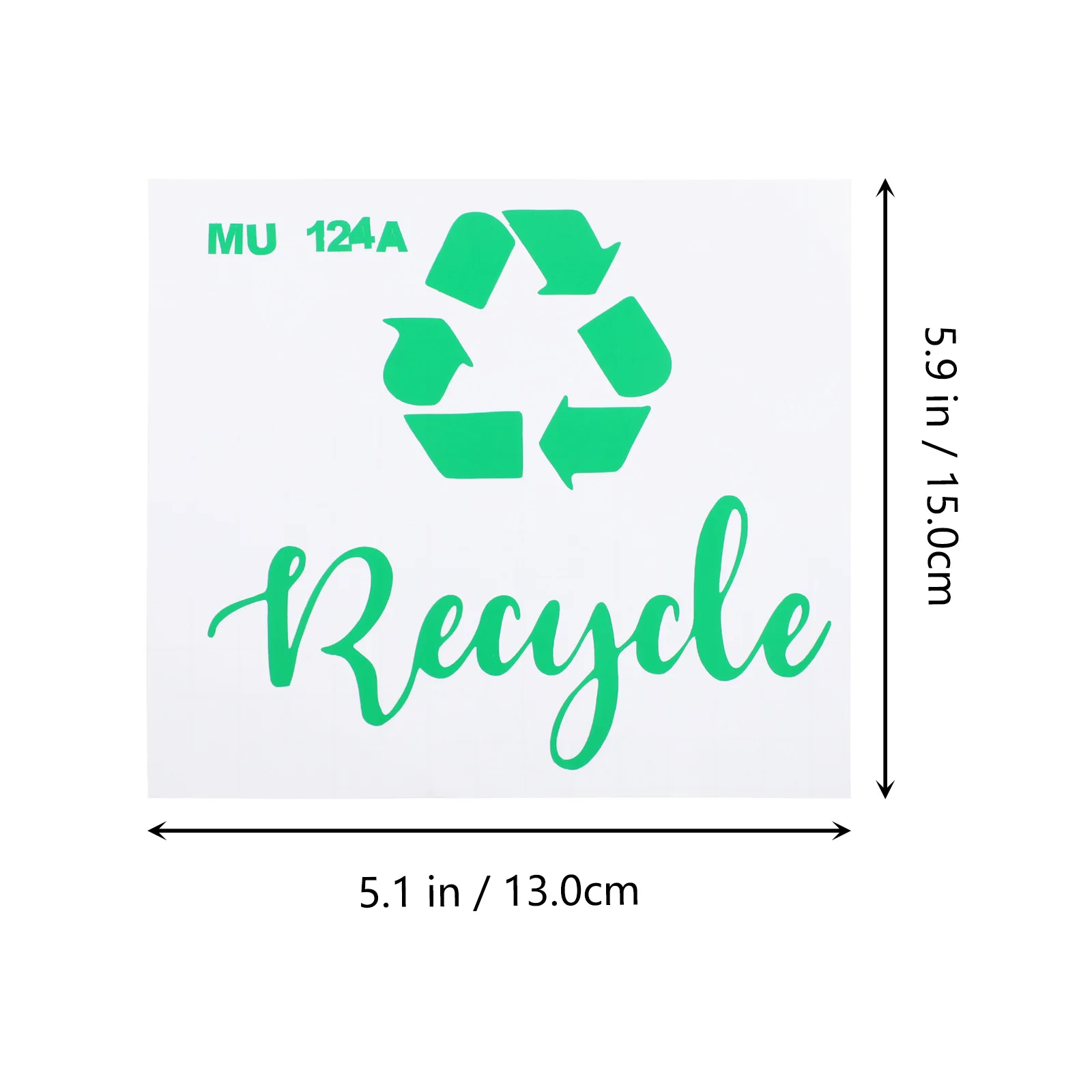 Müllklassifizierungsmarkierung, Mülleimer, Recycling, Aufkleber, Aufkleber, PVC-Behälter