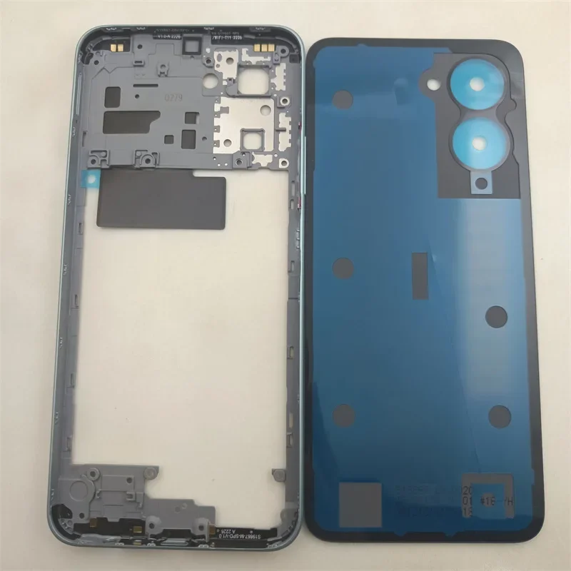 For OPPO Realme C33 RMX3624 Phone Housing Middle Frame+Battery Cover Panel Rear Door Housing Rear Door Replacement Parts