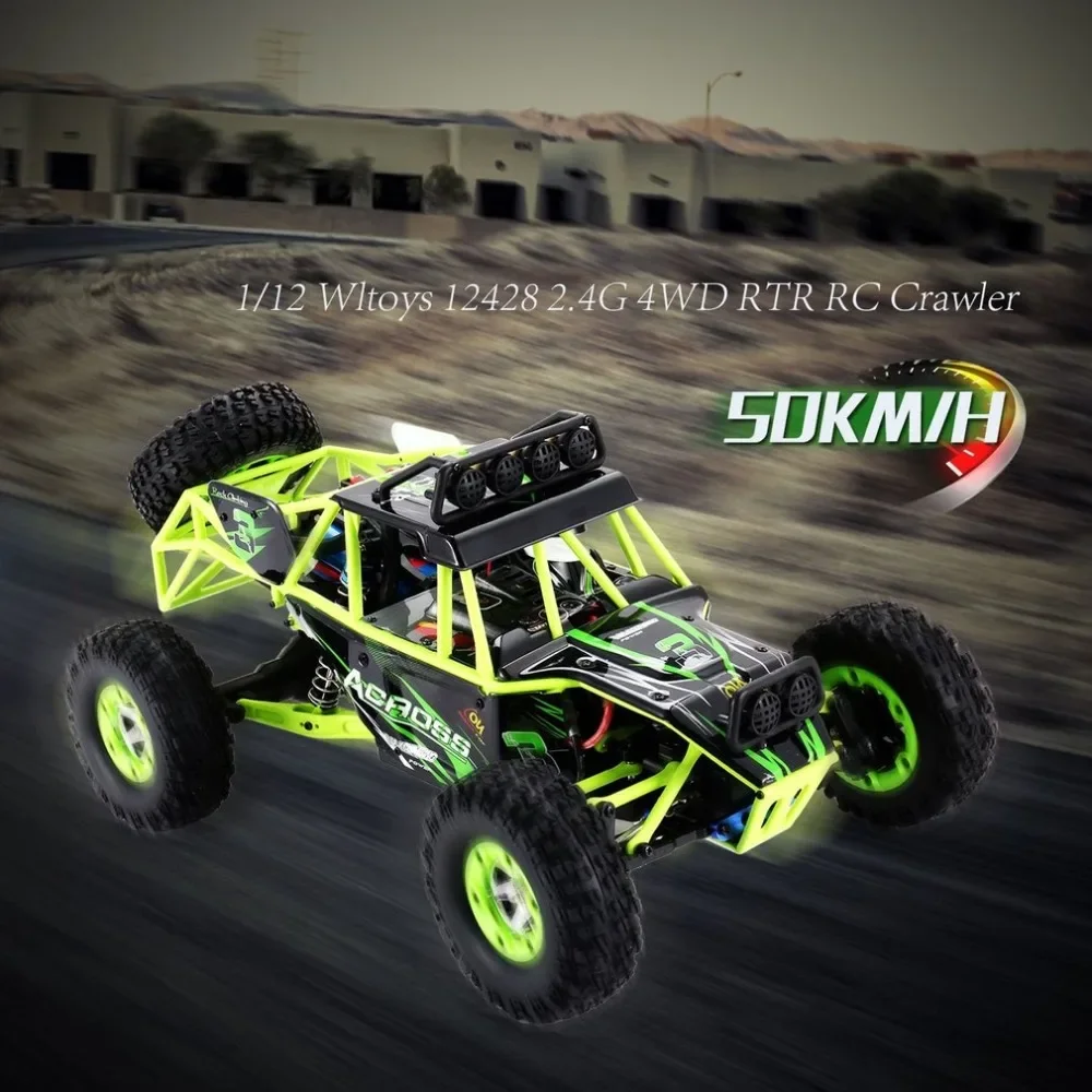 

Wltoys 12428 1/12 RC Car 2.4G 4WD Electric Brushed Racing Crawler RTR 50km/h High Speed RC Off-road Car Remote Control Car Toys