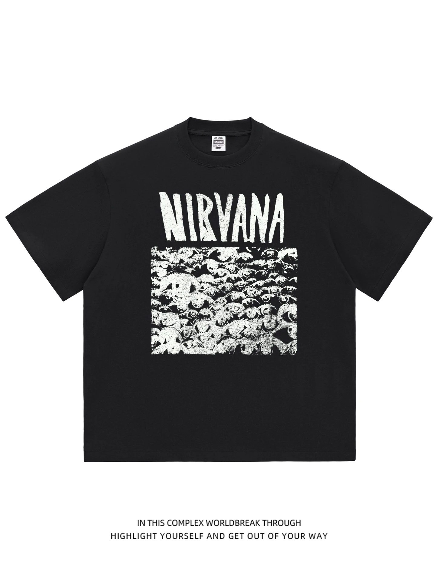 Hotstones Vintage Rock T-Shirt Unisex Children's Band Tee Cotton Breathable Worn-In Print Music Genre Casual Summer Fashion