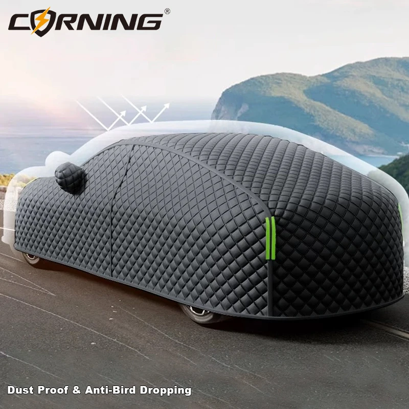 All Season Thickened Car Cover Anti Hail Waterproof Snowproof Outdoor Protector for SUV Sedan