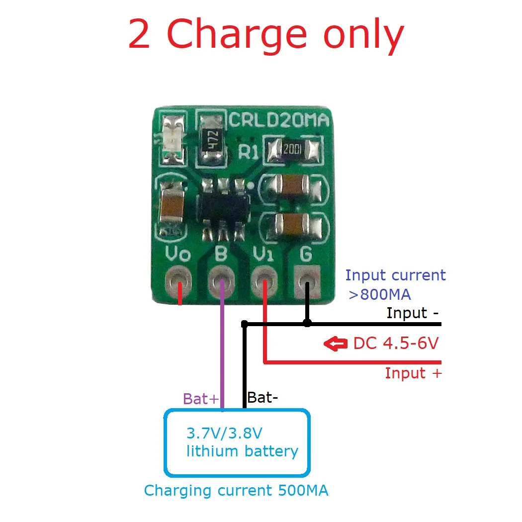 mini 2 in 1 3.7V 3.8V Li-Ion Li-Polymer Battery Charger & 4.2V to 3.3V 3V LDO Buck DC DC Converter Module UPS Diy