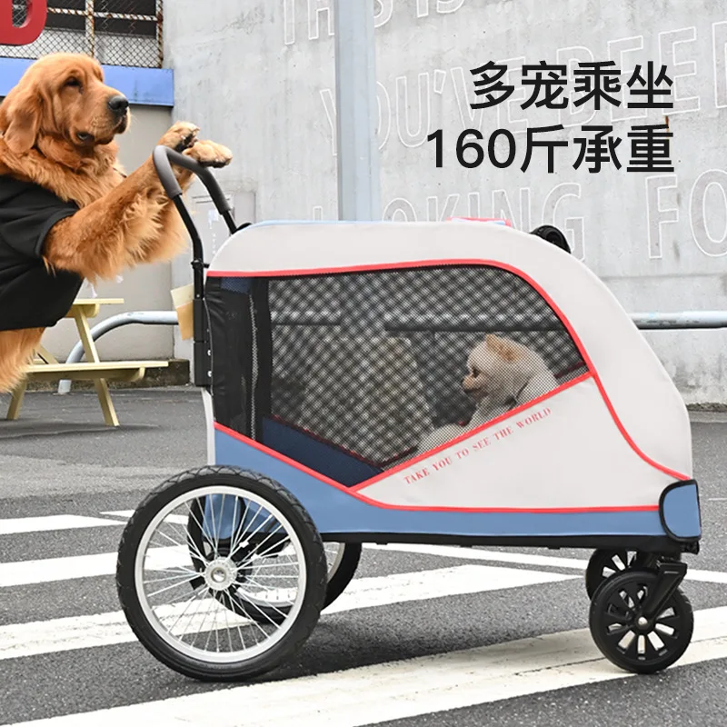 

Pet Cart for Medium to Large Dogs Cats Elderly And Disabled Pet Walker for Outdoor Walking