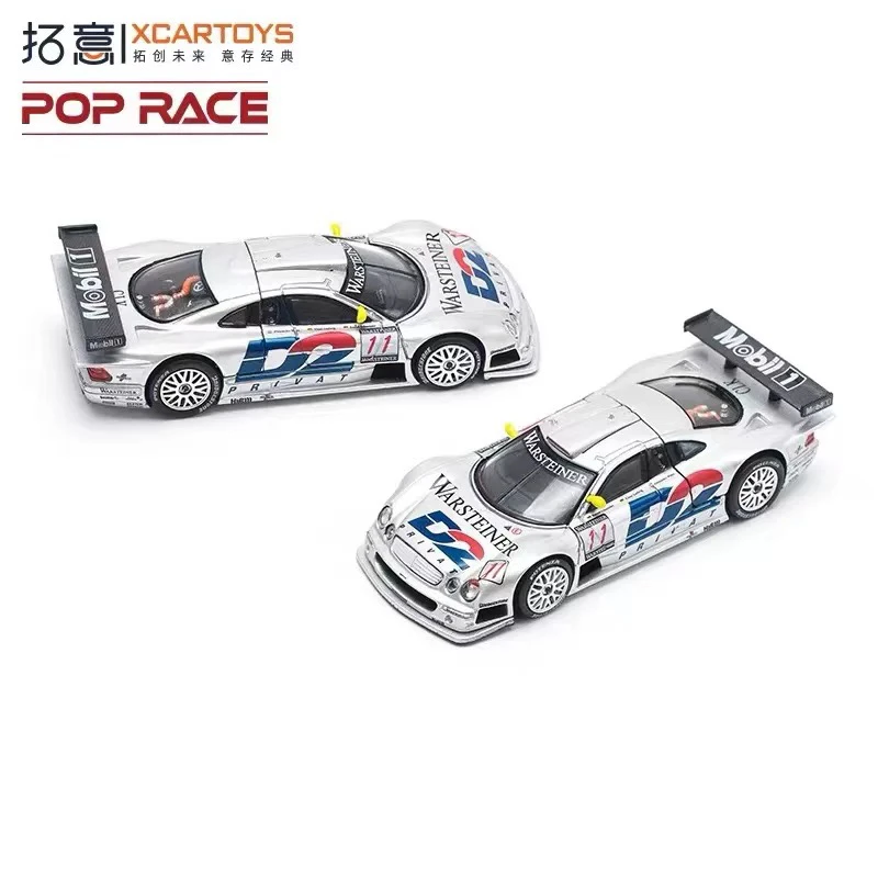 جديد في المخزون Xcartoys Poprace 1:64 مرسيدس بنز Amg 1997 Fia-Gt Clk-Gtr سيارة سبيكة مصغرة دييكاست مرسيدس حلية مخصصة #4