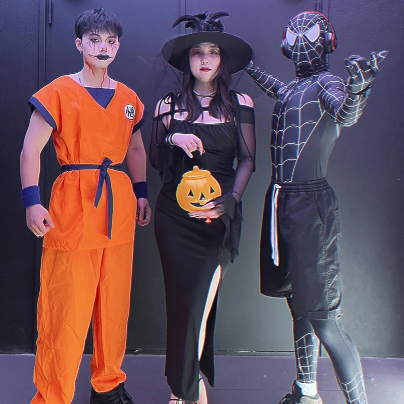 loween Costume Cosplay Abbigliamento per adulti Acoria Son Goku Costume per bambini Par Prop Tradizionale cinese Sta...
