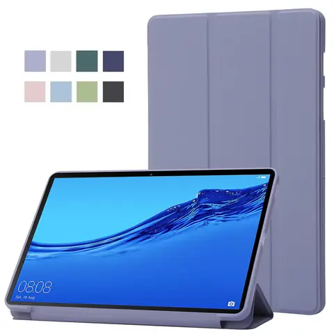 Funda Für Huawei Mediapad M5 Lite 10 Fall 10,1 Trifold Leder Weiche Zurück Stehen Tablet Für Huawei Mediapad M5 Lite fall 10 1 zoll