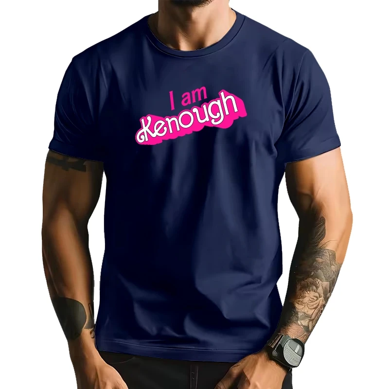 

Kenough Barbenheimer Hot Pink Barbiee T-shirts 100% Cotton Tshirt Men Summer Loose Graphic T Shirts Casual O-neck Clothes