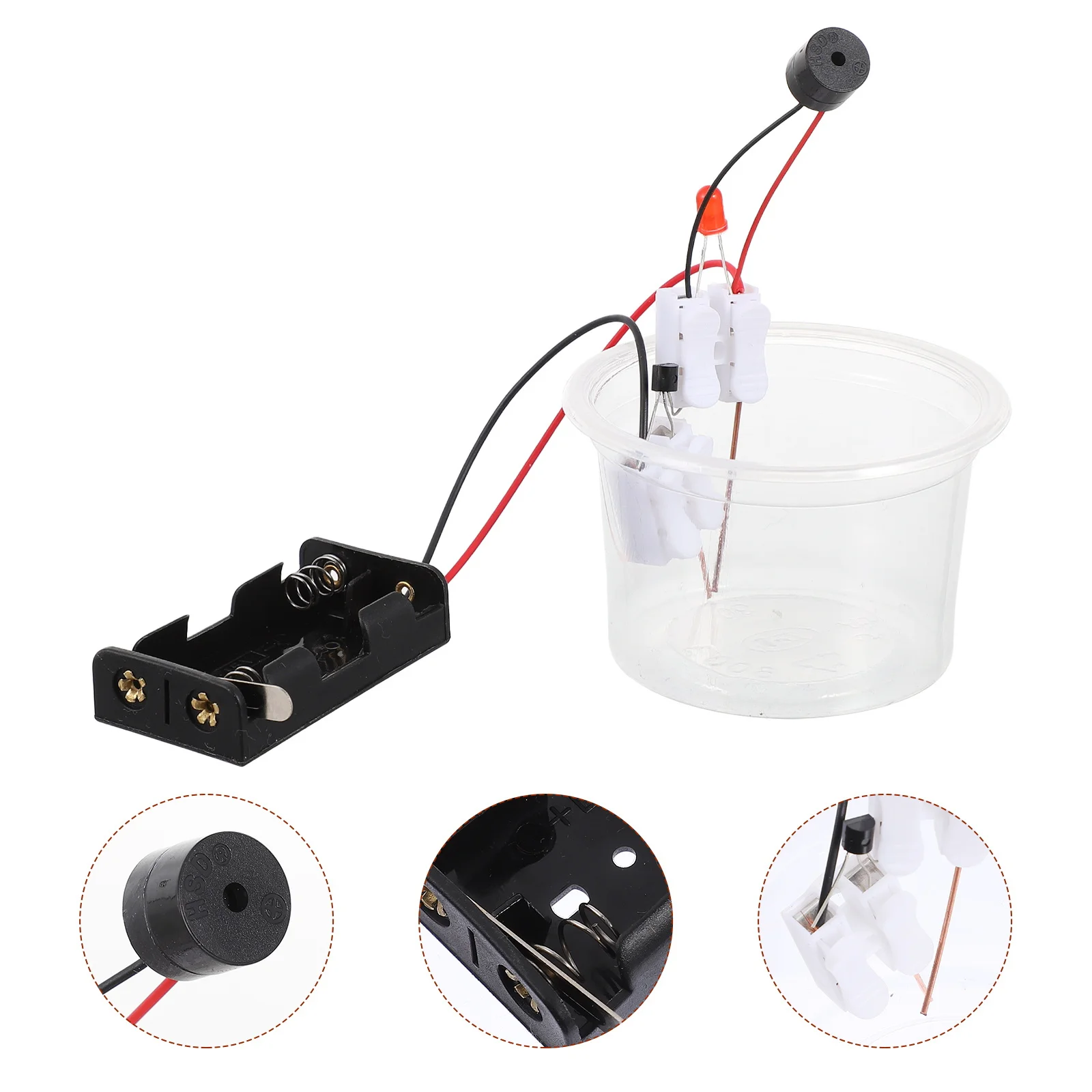 

1Set Water Level Alarm Stem Science Educational Electronics Kids DIY Learning Kit Physics Experiments Construction