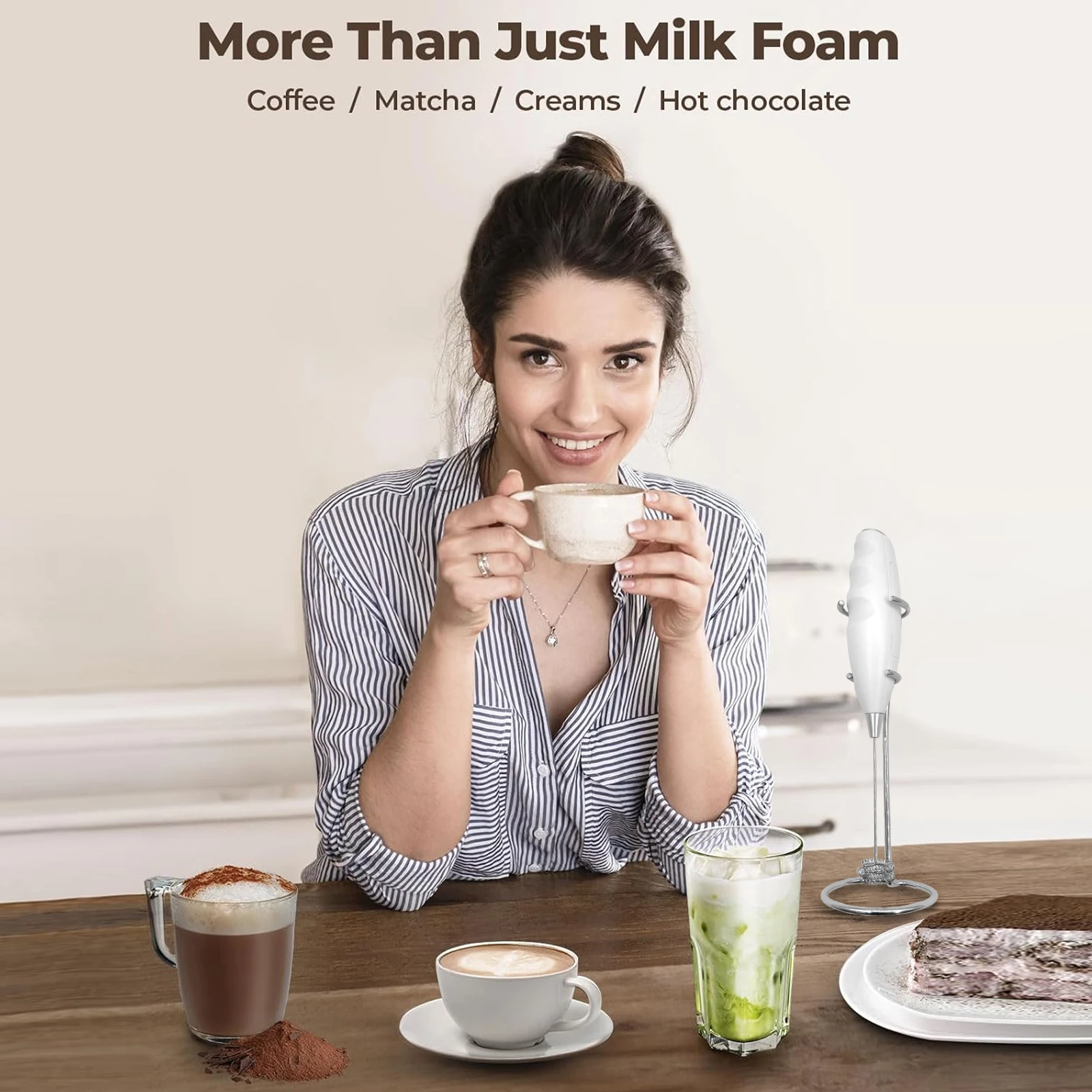 미니 핸드헬드 밀크 프로더 음료 믹서 밀크 폼 메이커 라떼 커피 카푸치노 프라페 말차 핫초코 에그 비트에 적합