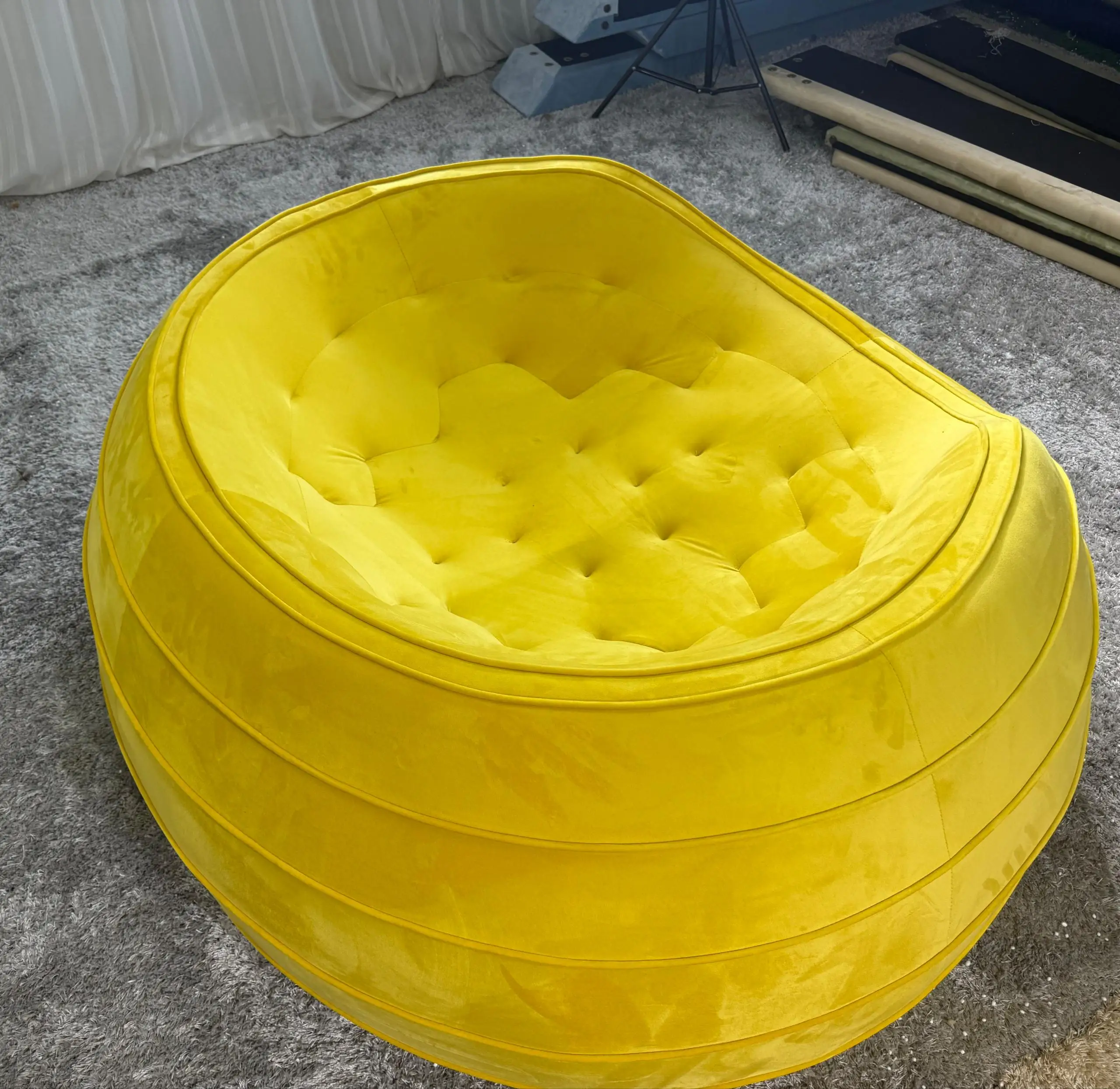 Modern Comfortable Extendable Fabric Bean Bag Sofa for Living Room Relaxation