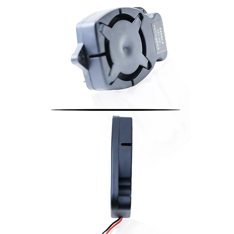 Alarm Horn Siren Buzzer 12V Six-Tone 110 Points Small Size and Easy to Install High Decibel Flat Body Small Siren Horn