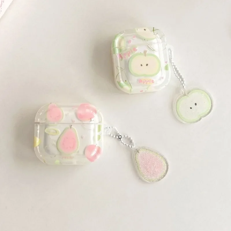 For Apple Airpods Pro 2 Case Airpod 3 Cartoon Sweet Fruits Cover Cute Air Pods Pro Hearphone Silicone Case Airpods 2 Cover