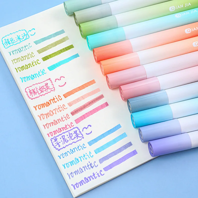 4 Pcs/Set Creative Kawaii Colored Maker Pen for Girls Writing Drawing Cute Macaron Lettering Markers Paint School Art Supplies