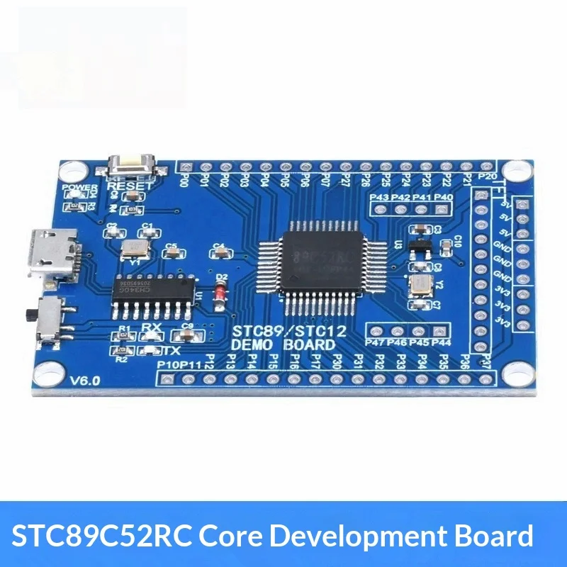 STC89C52RC Core Learning Board 51 MCU Minimum System Module CH340 Micro USB Interface