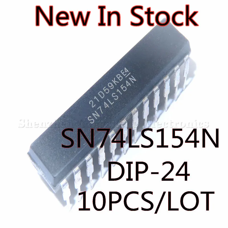 

10 шт./лот, НОВИНКА, SN74LS154N 74LS154 HD74LS154P DIP-24, узкий корпус, 4-проводной/16-проводной декодер, в наличии