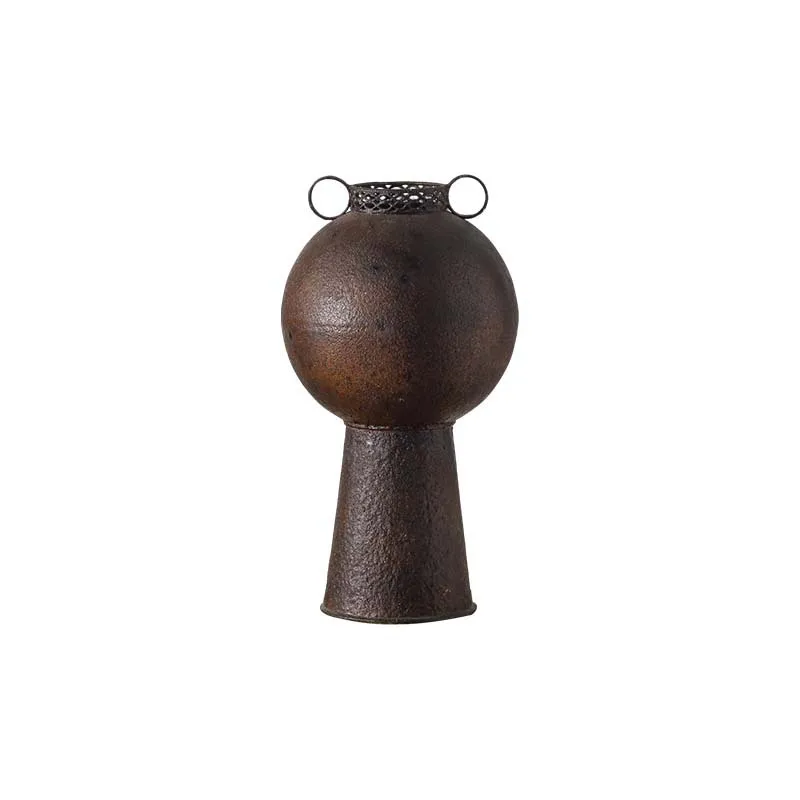 

Wabi sand wind rust antique flower ware, homestay flower shop decoration vase