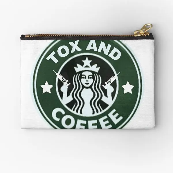 Tox And Coffee  Zipper Pouches Small Pure Women Wallet Men Bag Pocket Coin Underwear Money Packaging Socks Panties Cosmetic Key