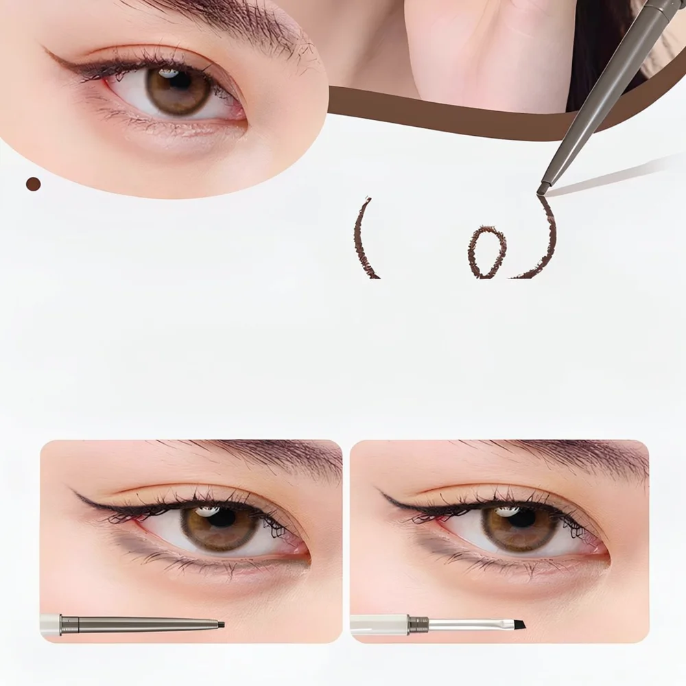 For For Ukiss Long Lasting Gel Eyeliner Dual Head Sharp Tip Soft Mist Matte Texture Smooth Gliding Precise Eye Makeup Pen