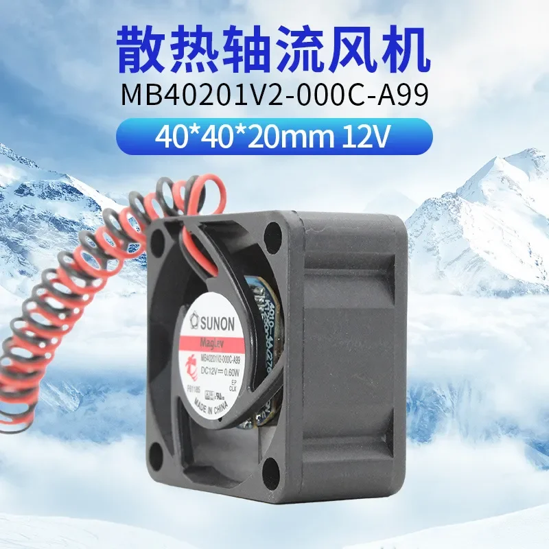 MB40201V2-000C-A99 for SUNON maglev fan built-in 4020 DC 12V 0.60W silent cooling fan
