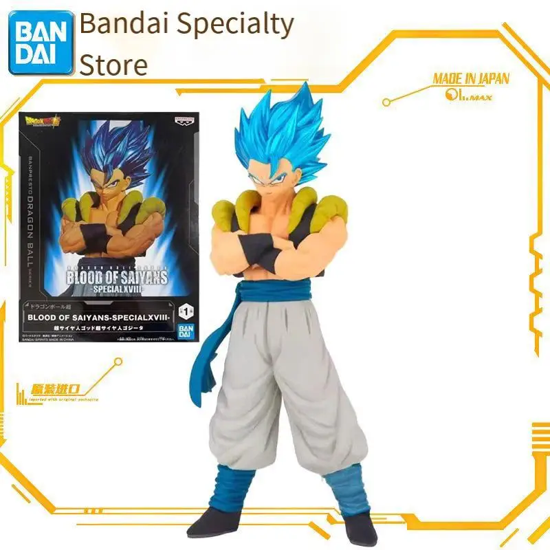 

In Stock Bandai Original Banpresto Anime Dragon Ball SUPER BLOOD OF SAIYANS SPECIALXVIII Gogeta PVC Action Figure Collectible