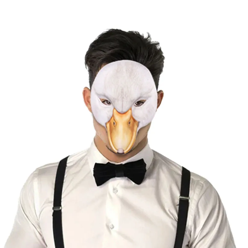 Halloween Duck Mask Unisex Half Face Creative Simulated Easter Carnival Masquerade Cosplay Party Accessories EVA Animals Mask