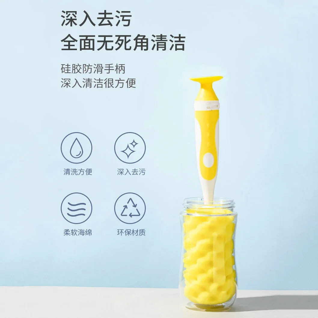 Bottle brush baby silicone long handle nylon cup brush straw nipple sponge clean bottle flessenborstel mamadeira biberones para