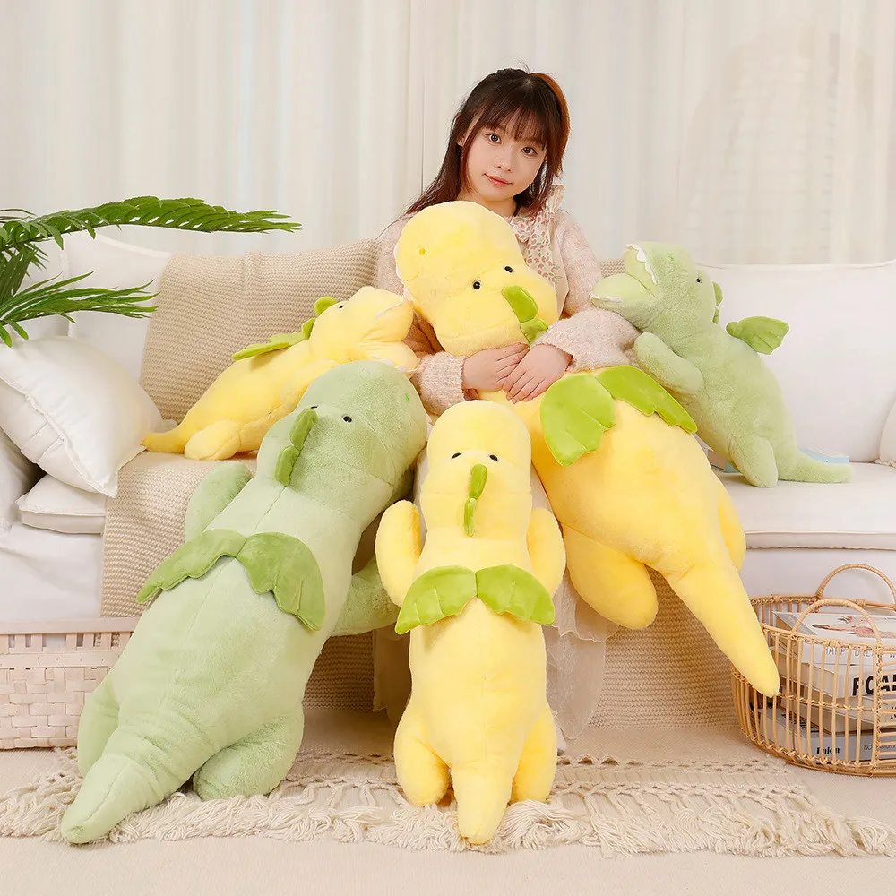 

Cartoon Giant Lying Long Dragon Plush Pillow Toy Cute Stuffed Animals Dragon Plushies Cushion Anime Soft Kids Toys for HomeDecor