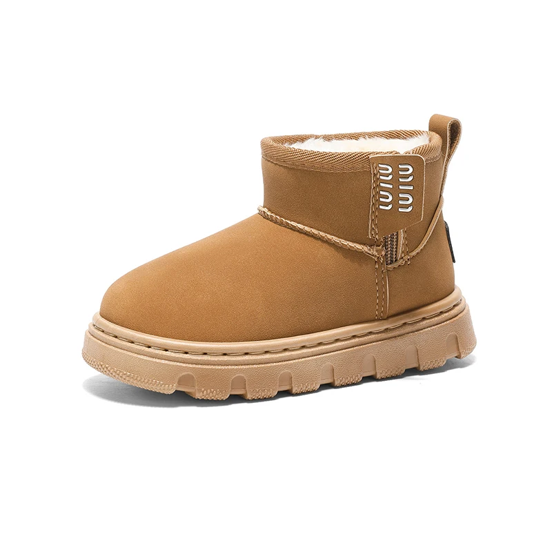 2026 مصمم الشتاء الأطفال نِعال من الفراء تسمان فتاة صبي طفل الثلوج حذاء بوت بطول الكاحل طفل كلاسيكي أطفال ماركة فاخرة صغيرة حذاء دافئ #2