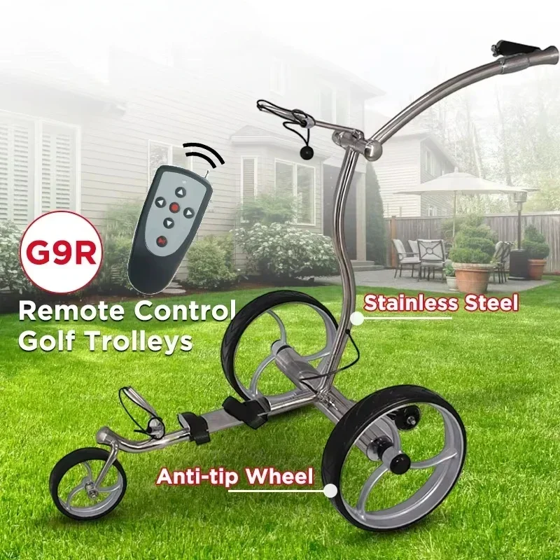 

2024 New Design 3 Wheel Golf Trolley Motorized Golf Carts Stainless Golf Carts with 20km Range