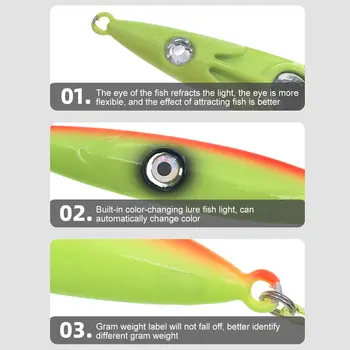 慢速鐵板平底釣餌 120克 150克 200克 沈水垂直鐵板餌 夜光平底鐵板餌 海釣船釣餌 6 最佳銷售 200克魚鉤 - №5