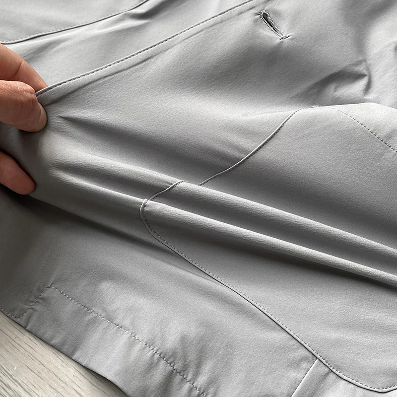 

Четырехсторонний эластичный мужской летний легкий дышащий повседневный костюм из ледяного шелка Jaet с защитой от солнца Faion Urban Sle Long Sl...