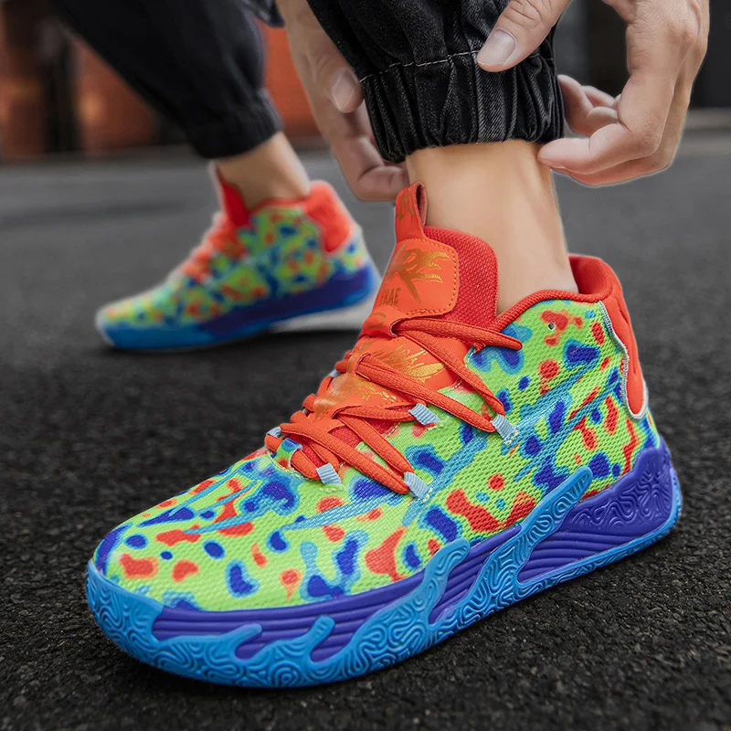 Basketball Shoes Couple Sneakers Men Women Non-Slip Breathable Basketball Trainers Gym Training Athletic Shoes Sports Boots Male