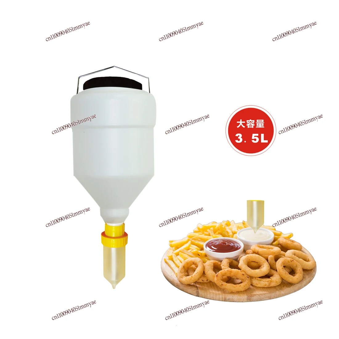 

Large diameter squeeze sauce bottle food grade squeeze bottle commercial stall White