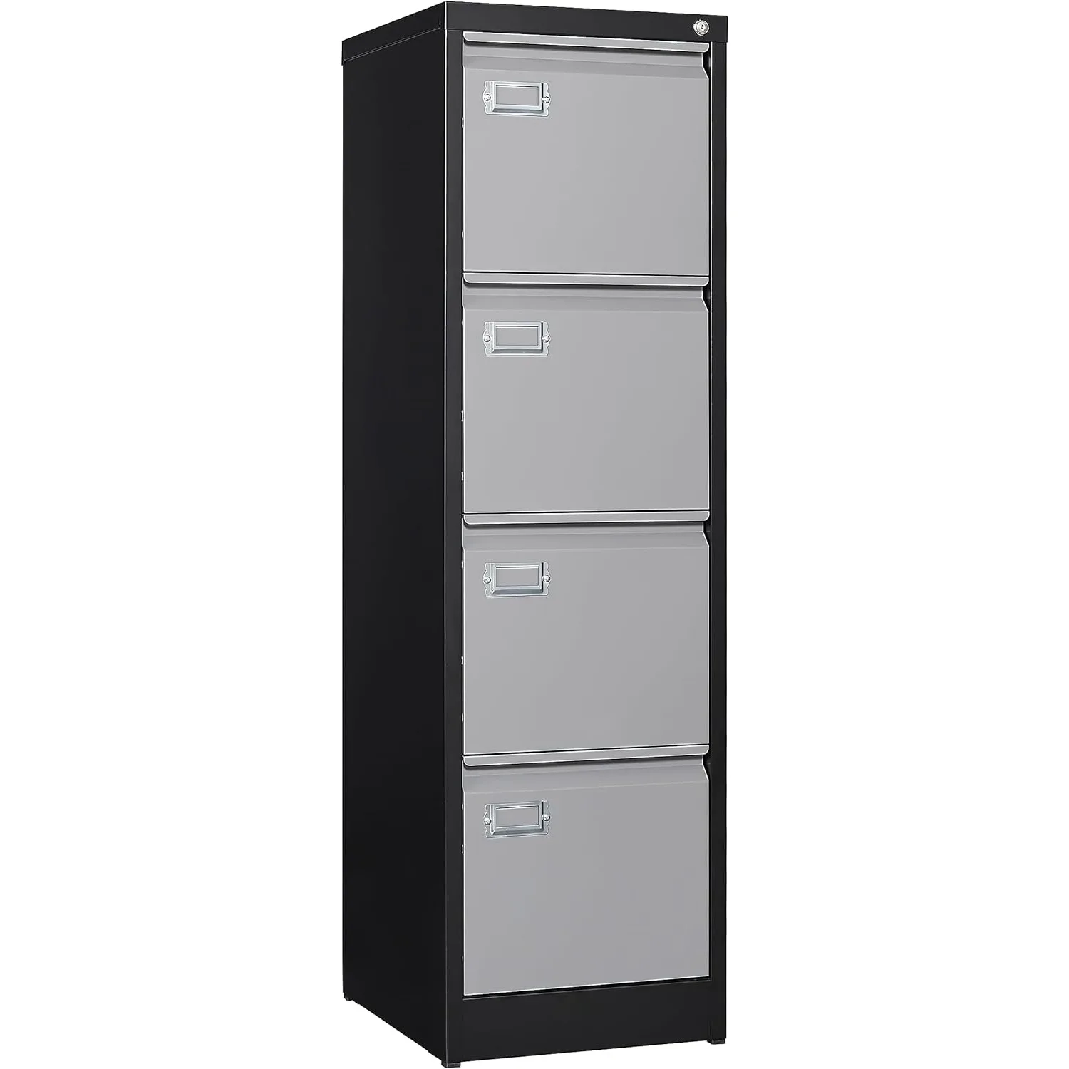 4 Drawer File Cabinet with Lock Metal Vertical Filing Cabinet Office Home Lateral File Cabinet,Assembly Required