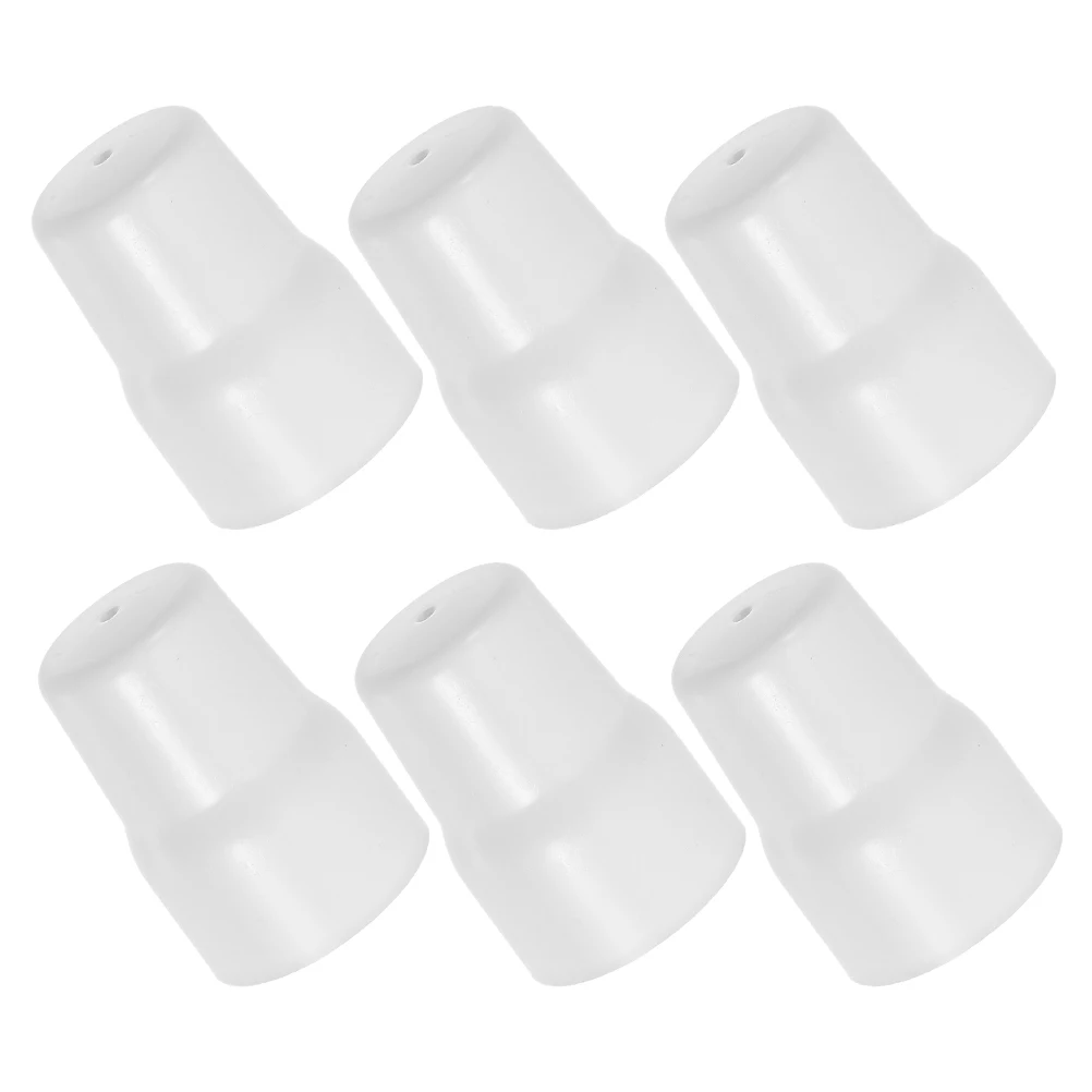 

6pcs Angle Valve Cover Water Heater Pipe Hole Decorative Cap Durable Material Easy Installation Bathroom Accessories White Color