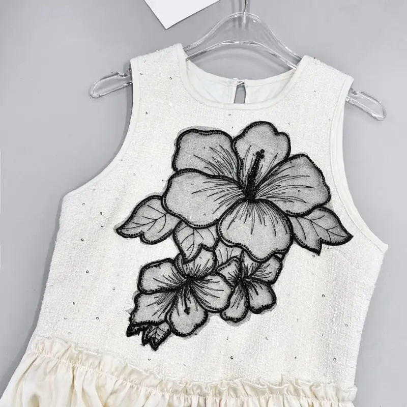 

49MF Oversized Flowers Sew Patches Tulle Trimmings Applique for Wedding Dress Curtain Scarf Diy Decorations