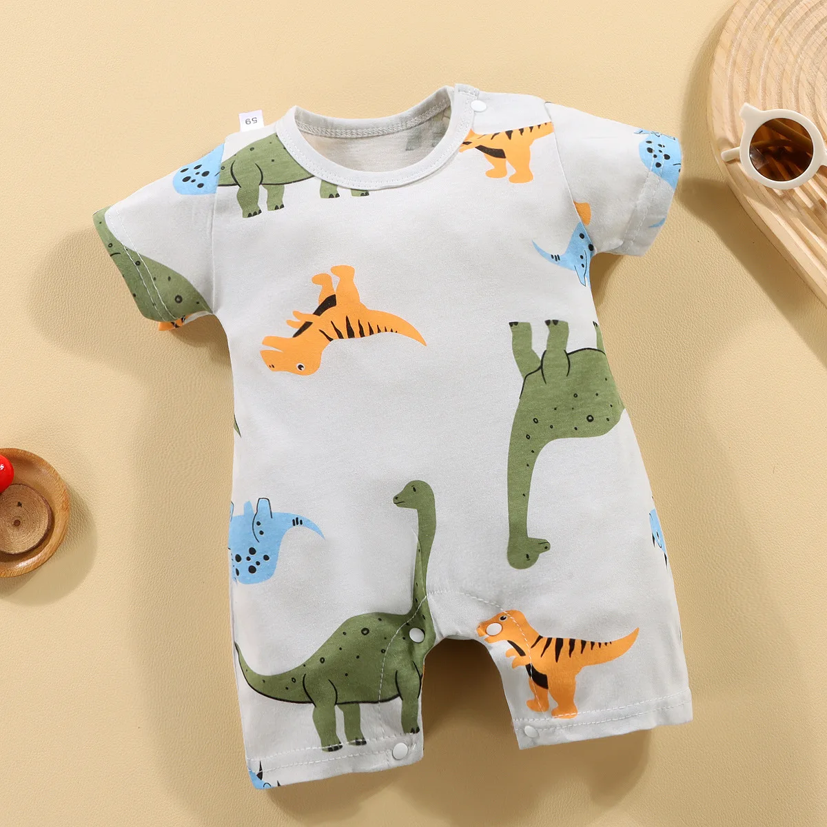 2024 Climbing Clothes Pure Cotton Summer New Version Of Male Baby Thin Female Short Sleeved Children Onesies Kids Clothes