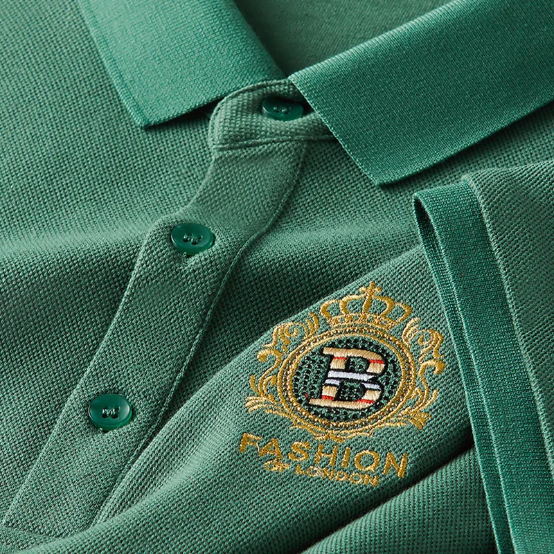 Golf Sports Casual Short-Sleeved Men's Polo Shirt, High-End Embroidery Craftsmanship, Available in Multiple Colors