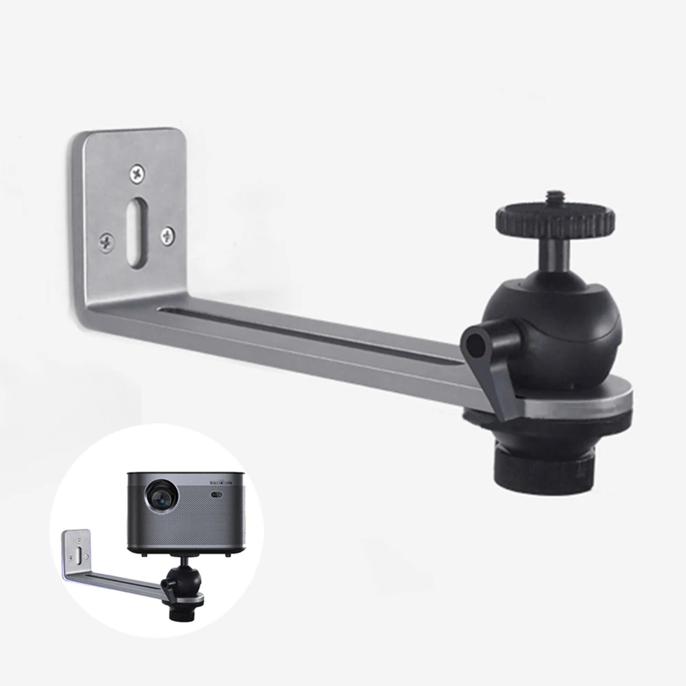 

Wall Mount Projector Stand Sturdy Durable Aluminium Alloy Metal Bracket Multi-angle Adjustable Compatible with Most Projectors