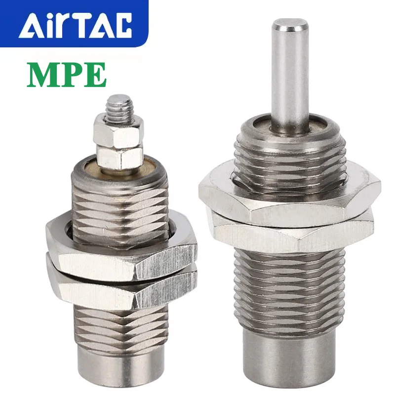 Original AirTAC Small MPE Single Acting Threaded Needle Pneumatic Cylinder MPE6 8 10 12 16 Stroke 5 10 15mm-N External Thread