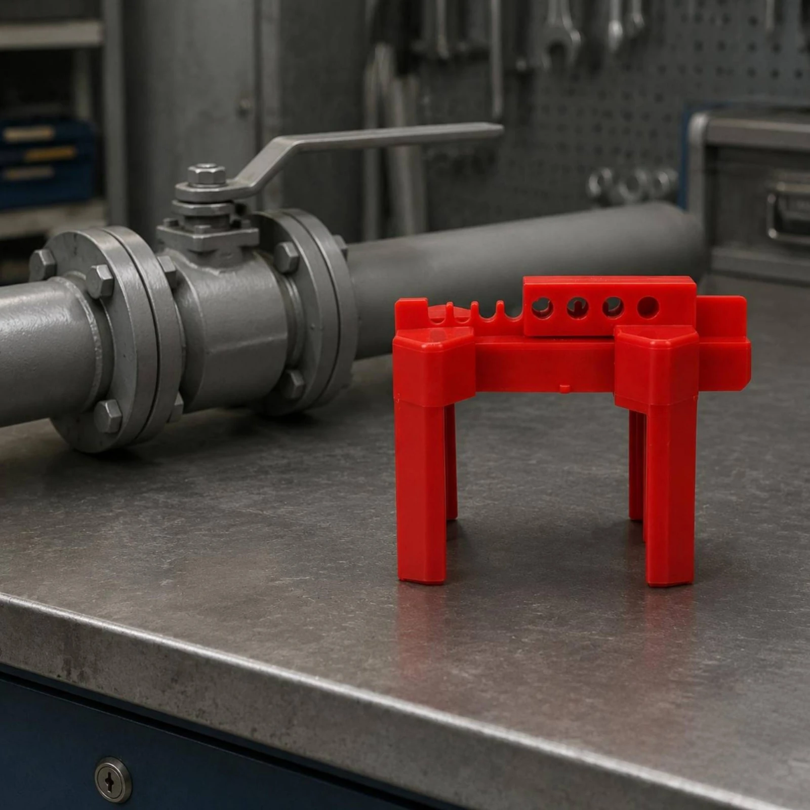 Adjustable Ball Valve Lockout Locking Holes Ball Valve Lockout Device Industrial Safety Clamp Design Toothed