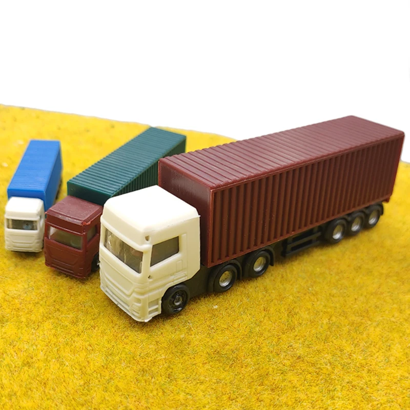 5pc miniature simulated truck model 1/100-1/200 N scale Plastic model truck Material sandtable Scale Model Train Railroad Layout