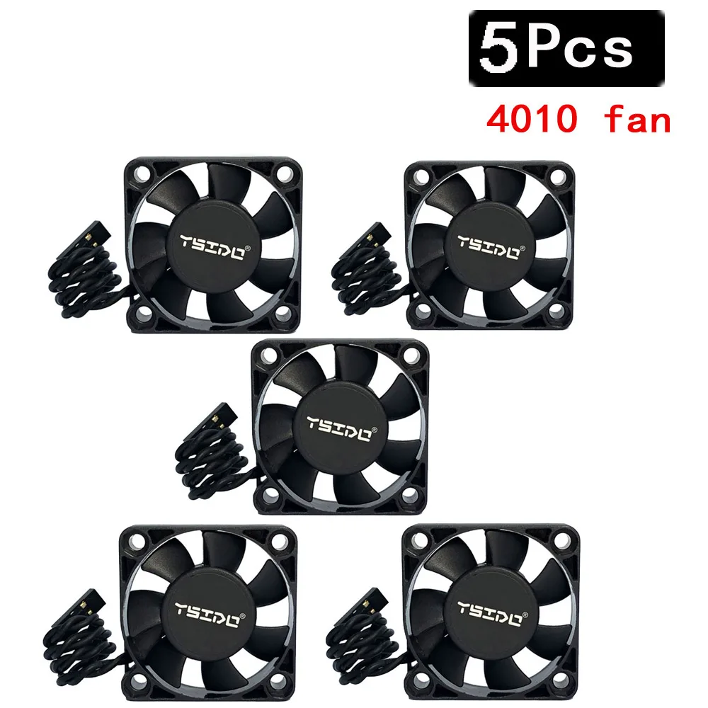 5Pcs YSIDO Hight Speed 4010 3510 3010 Cooling Fan Heat Dissipation for Hobbywing Traxxas ARRMA 4268 4274 1/10 1/8 1/7 RC Car