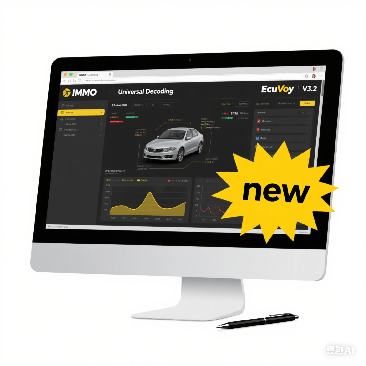

Universal Decoding Immobilizer Tool Immo V1.2+ IMMO Universal Decoding 3.2+ Immobilizer Pin Code Software 1.3.9 for Car Security