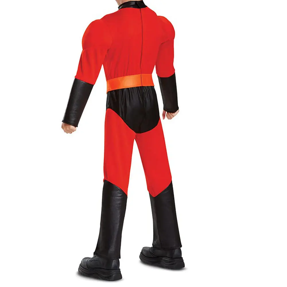 The Incredibles Cosplay Costume Anime The Incredibles Red Jumpsuit Bodysuit Mask Full Set Halloween Costumes for Men Women