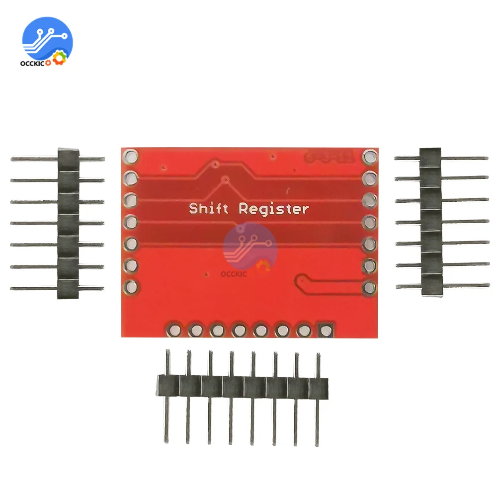 1-5pcs 74HC595 DC3.3-5V Módulo de placa de expansão Registro de mudança com agulha