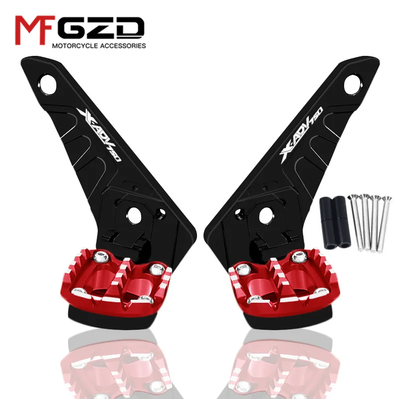 2023 X-ADV Motorcycle CNC Rear Pedal Foot Stand Folding Footrests Passenger FootPegs For HONDA XADV 750 xadv750 2021 2022 2023