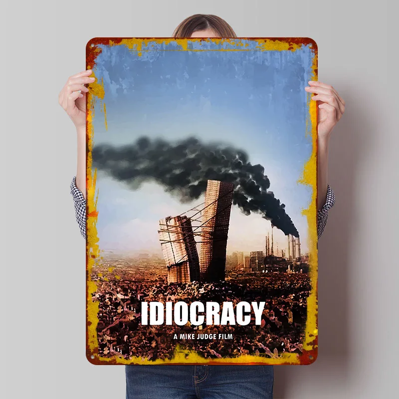 Металлические винтажные таблички с принтом Idiocracy, настенный декор в стиле ретро для дома, игровой комнаты, уютного мужского уголка