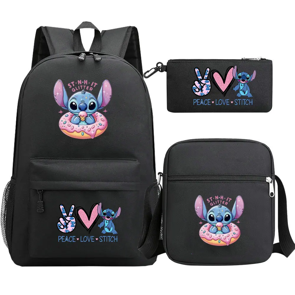 Stitch Backpacks 3pcs/set School Bag for Boys Girls Student Lovely Pencil Bag Shoulder Portable Travel bags